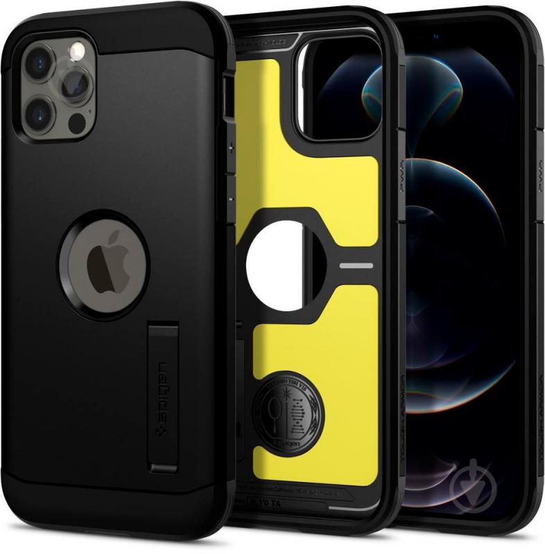 Чехол Spigen Tough Armor Black для Apple iPhone 12Apple iPhone 12 Pro - фото 3