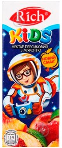 Нектар Rich Kids персик 200 мл - фото 1 Нектар Rich Kids персик 200 мл - фото 1