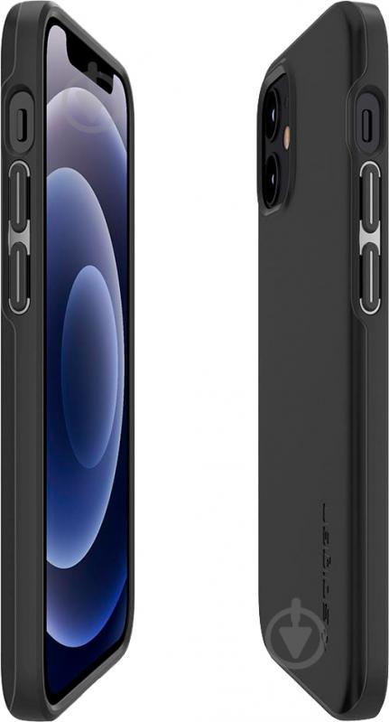 Чехол Spigen Case Thin Fit Black для Apple iPhone 12 Mini - фото 3 Чехол Spigen Case Thin Fit Black для Apple iPhone 12 Mini - фото 3