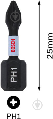 Біта Bosch Impact Control PH1 2 шт. 2608522468 - фото 3