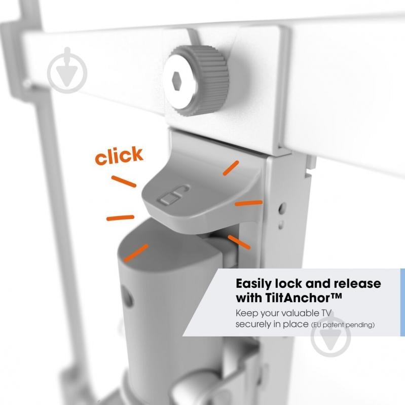 Кронштейн Vogels TVM 3643 поворотно-похилі 40"-77" білий - фото 4