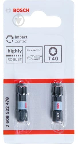 Бита Bosch Impact Control T40 2 шт. 2608522478 - фото 2