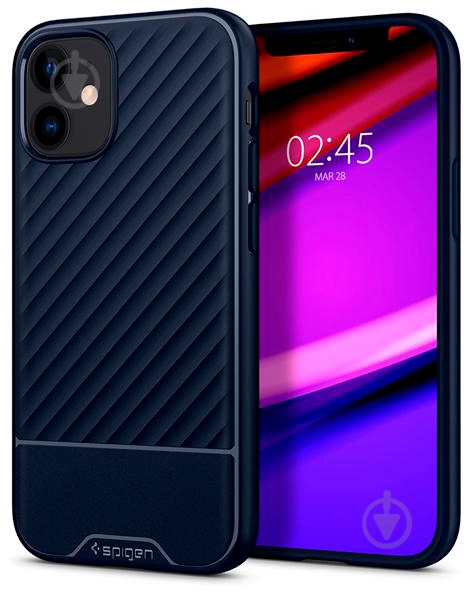 Чехол Spigen Core Armor Navy Blue для Apple iPhone 12 Mini - фото 4