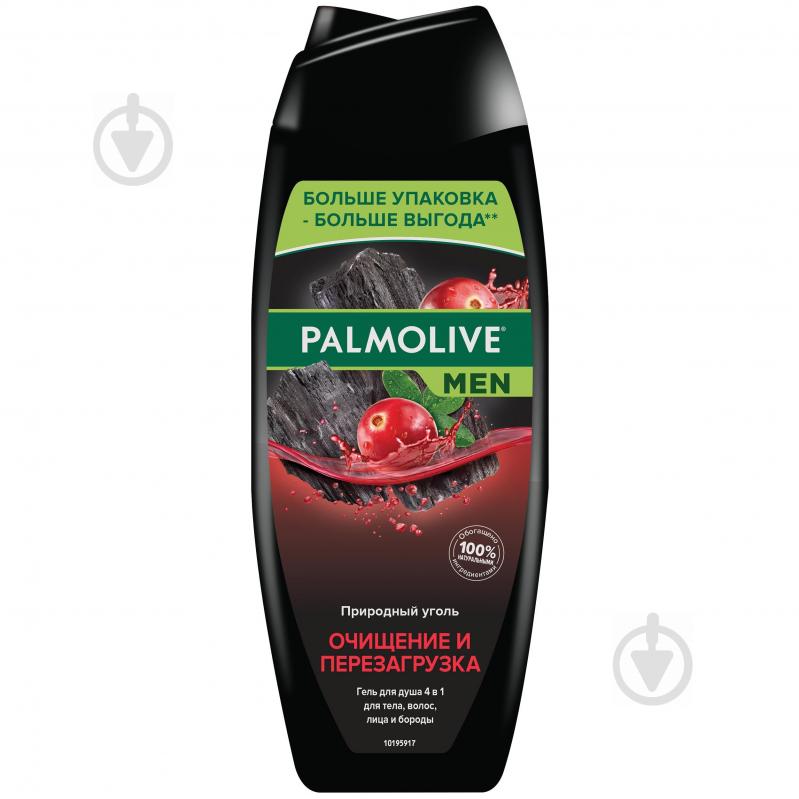 Гель-шампунь Palmolive Men Очищення і перезавантаження 4 в 1 з природним вугіллям 500 мл - фото 2