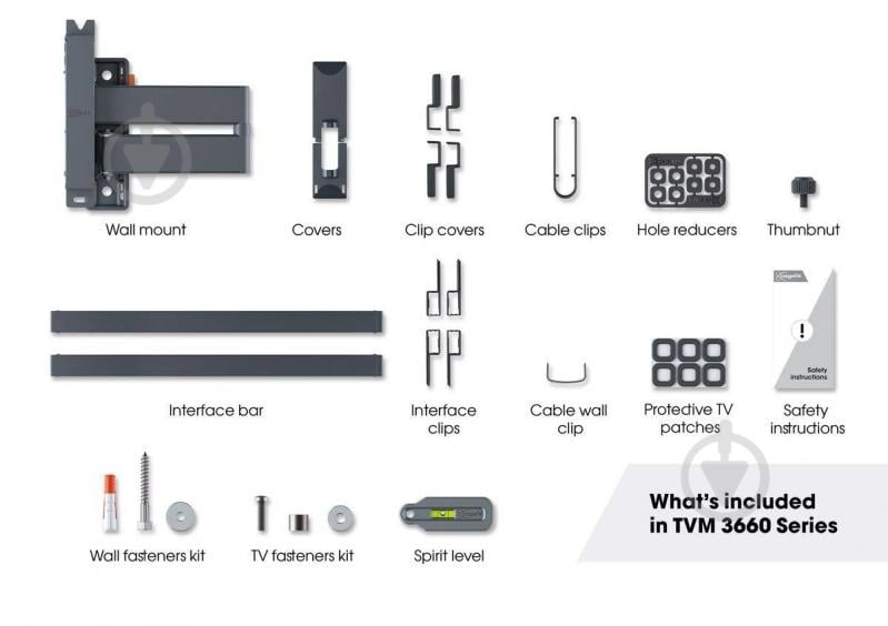 Кронштейн Vogels TVM 3663 OLED поворотно-похилі 40"-77" чорний - фото 5