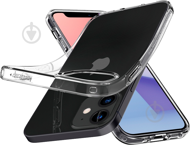 Чехол Spigen Crystal Flex Crystal Clear для Apple iPhone 12 Mini - фото 4