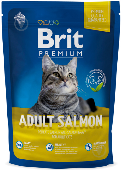 Корм Brit Premium Cat Adult Salmon 300 г - фото 1