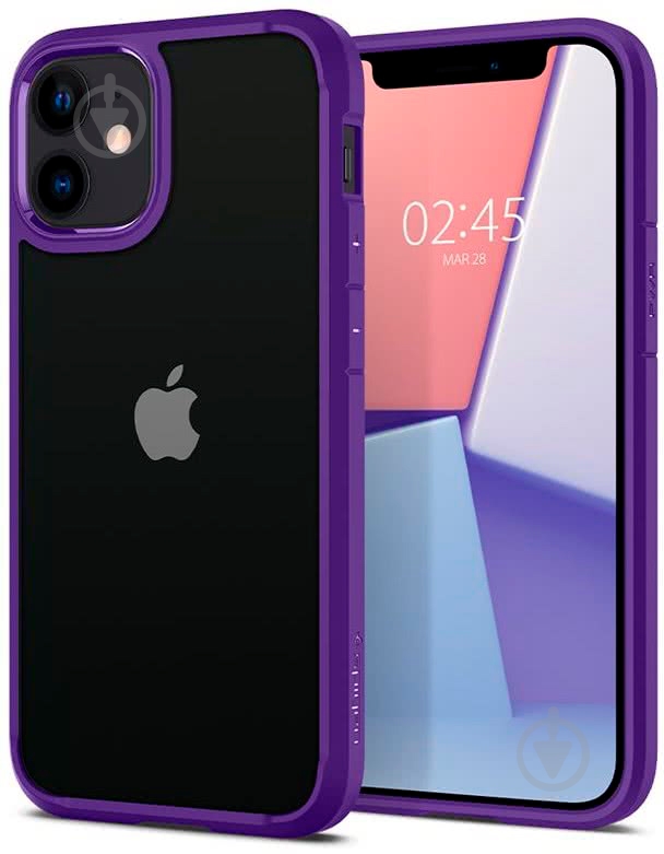Чехол Spigen Crystal Hybrid Hydrangea Purple для Apple iPhone 12 Mini - фото 6