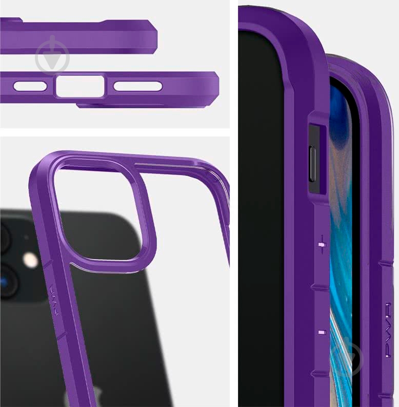 Чехол Spigen Crystal Hybrid Hydrangea Purple для Apple iPhone 12 Mini - фото 7