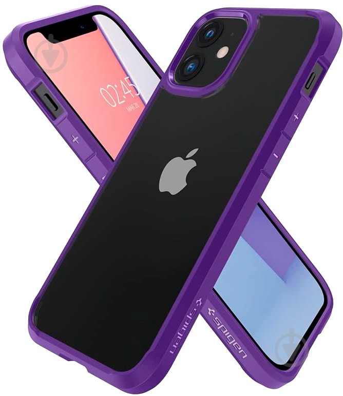 Чехол Spigen Crystal Hybrid Hydrangea Purple для Apple iPhone 12 Mini - фото 4