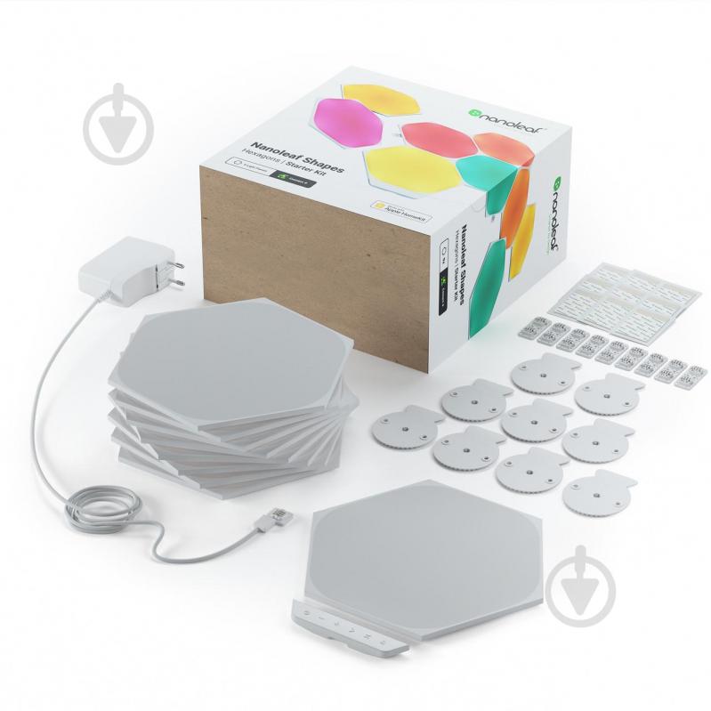 Світильник світлодіодний Nanoleaf Shapes Hexagon Starter Kit (NL42-0002HX-9PK) - фото 1