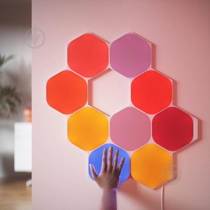 Светильник светодиодный Nanoleaf Shapes Hexagon Starter Kit (NL42-0002HX-9PK) - фото 4