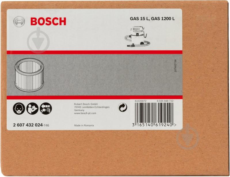 Фильтр универсальный Bosch GAS 15 2607432024 - фото 2