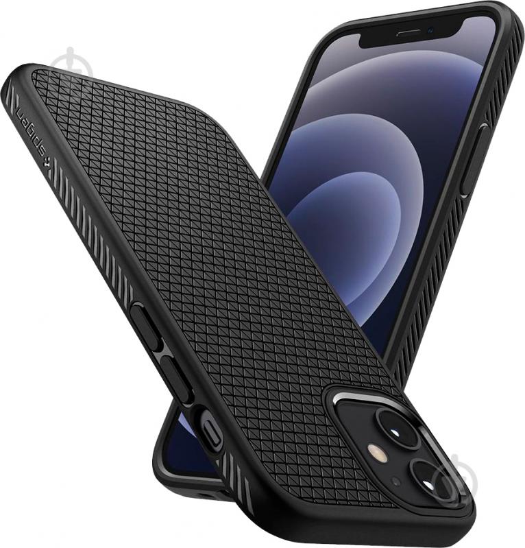 Чохол Spigen Liquid Air Matte Black для Apple iPhone 12 Mini - фото 4