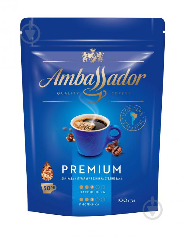 Кава розчинна Ambassador Premium 100 г - фото 1