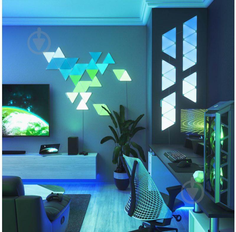 Светильник светодиодный Nanoleaf Shapes Triangles Expansion Pack (NL47-0001TW-3PK) - фото 4