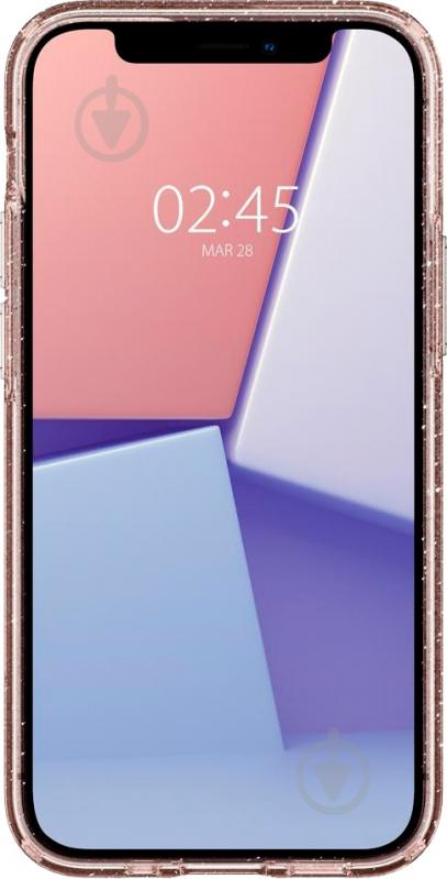 Чехол Spigen Liquid Crystal Glitter Rose Quartz для Apple iPhone 12 Mini - фото 2