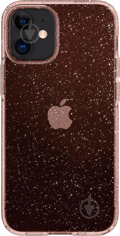 Чехол Spigen Liquid Crystal Glitter Rose Quartz для Apple iPhone 12 Mini - фото 1