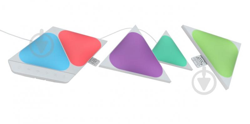 Светильник светодиодный Nanoleaf Shapes Mini Triangles Starter Kit (NL48-5002TW-5PK) - фото 2