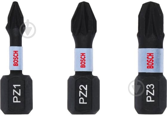 Бита Bosch Impact Control PZ1/PZ2/PZ3 3 шт. 2608522471 - фото 1