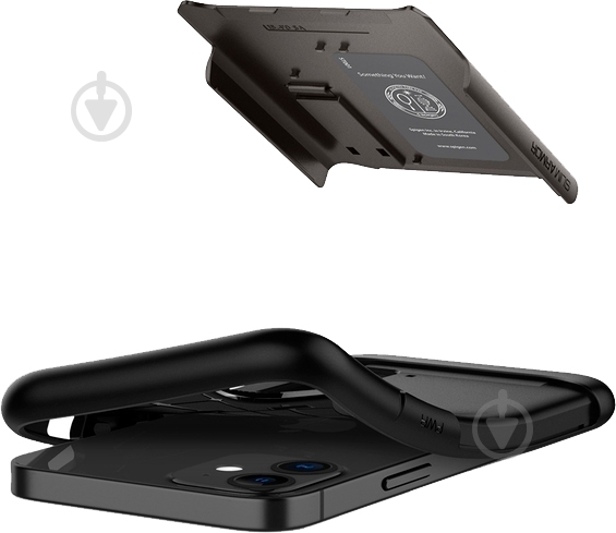 Чехол Spigen Slim Armor Gunmetal для Apple iPhone 12 Mini - фото 4
