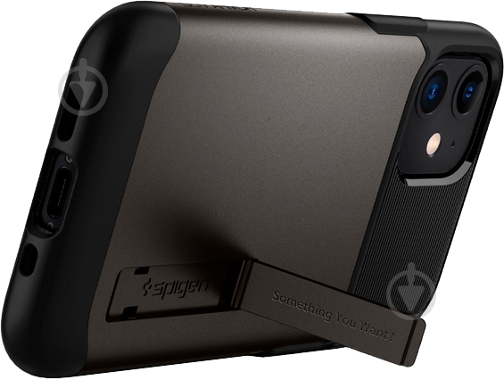 Чехол Spigen Slim Armor Gunmetal для Apple iPhone 12 Mini - фото 5