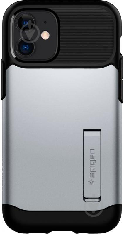 Чехол Spigen Slim Armor Satin Silve для Apple iPhone 12 Mini - фото 1
