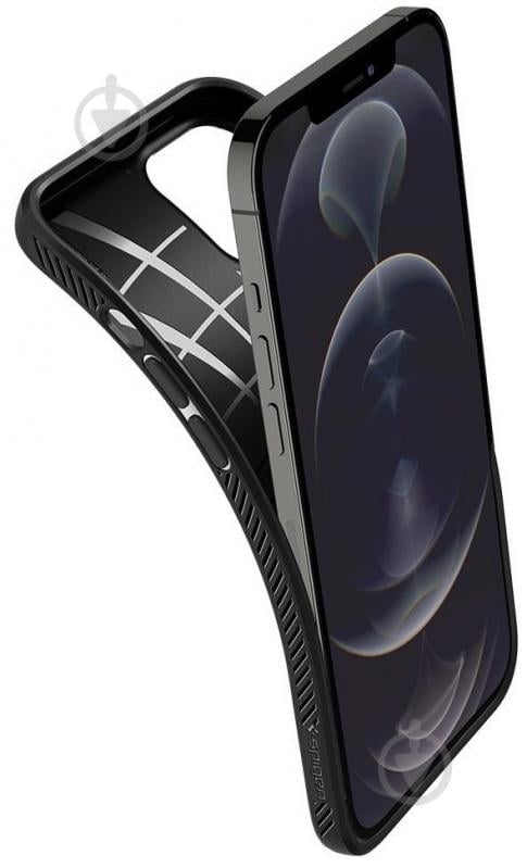 Чохол Spigen Case Liquid Air Matte Black для Apple iPhone 12 Pro Max - фото 6