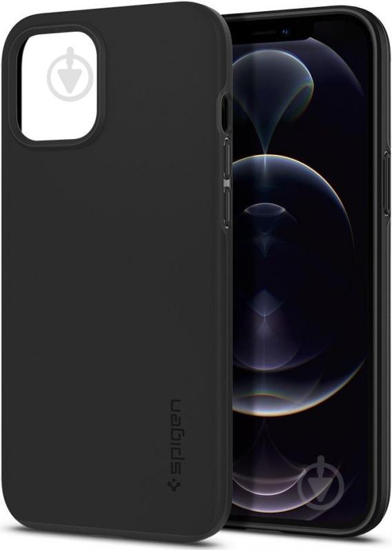 Чехол Spigen Case Thin Fit Black для Apple iPhone 12 Pro Max - фото 5 Чехол Spigen Case Thin Fit Black для Apple iPhone 12 Pro Max - фото 5