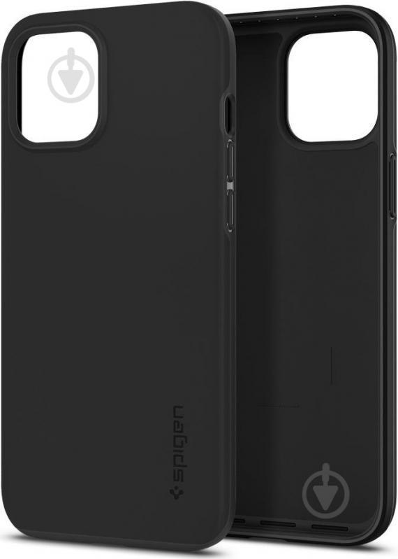 Чехол Spigen Case Thin Fit Black для Apple iPhone 12 Pro Max - фото 7 Чехол Spigen Case Thin Fit Black для Apple iPhone 12 Pro Max - фото 7