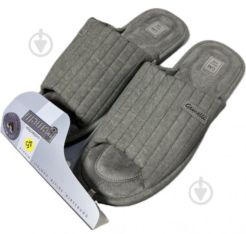 Тапки домашние Gemelli Рон р.41 серый - фото 1