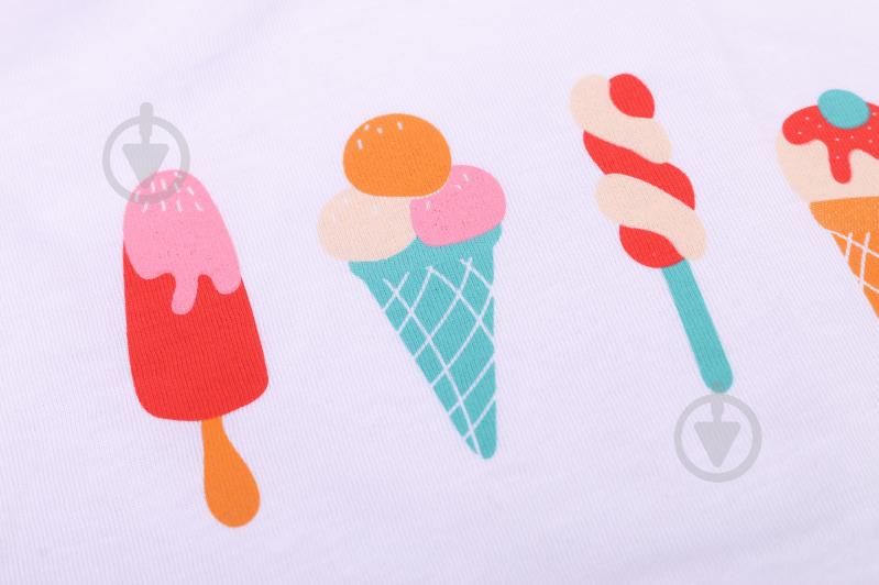 Футболка для девочек Luna Kids Ice cream р.98 белый - фото 2