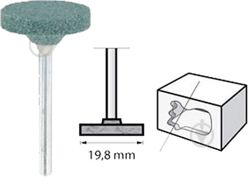 Насадка Dremel шліфувальна з карбіду кремнію 19.8 мм 2615542232 - фото 4