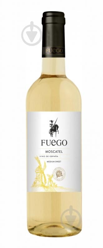 Вино Fuego Moscatel біле напівсолодке 0,75 л - фото 1