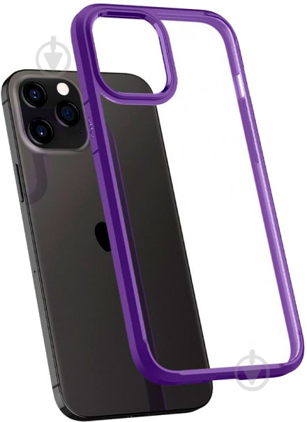 Чехол Spigen Crystal Hybrid Hydrangea Purple для Apple iPhone 12 Pro Max - фото 5
