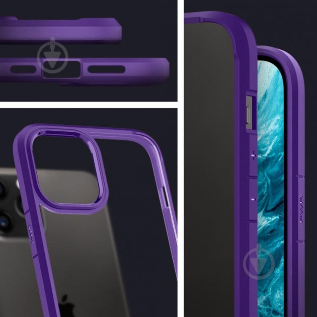Чехол Spigen Crystal Hybrid Hydrangea Purple для Apple iPhone 12 Pro Max - фото 9