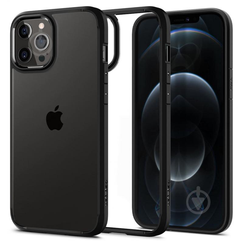 Чехол Spigen Crystal Hybrid Matte Black для Apple iPhone 12 Pro Max - фото 1