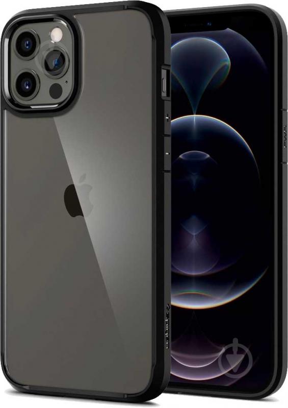 Чехол Spigen Crystal Hybrid Matte Black для Apple iPhone 12 Pro Max - фото 2