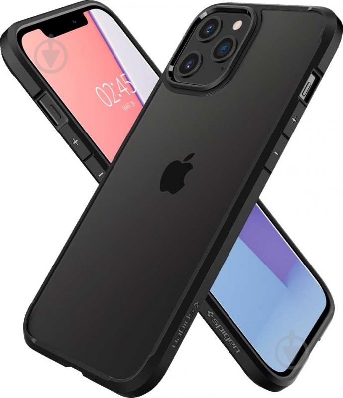 Чехол Spigen Crystal Hybrid Matte Black для Apple iPhone 12 Pro Max - фото 3