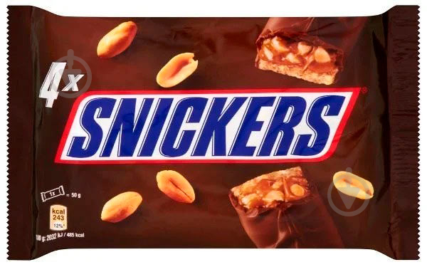 Шоколадний батончик Mars Snickers Multipack 4х50 г - фото 1