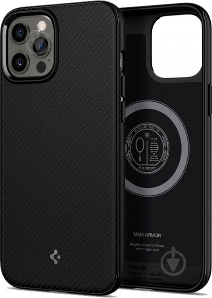 Чехол Spigen Mag Armor Black для Apple iPhone 12 Pro Max - фото 1