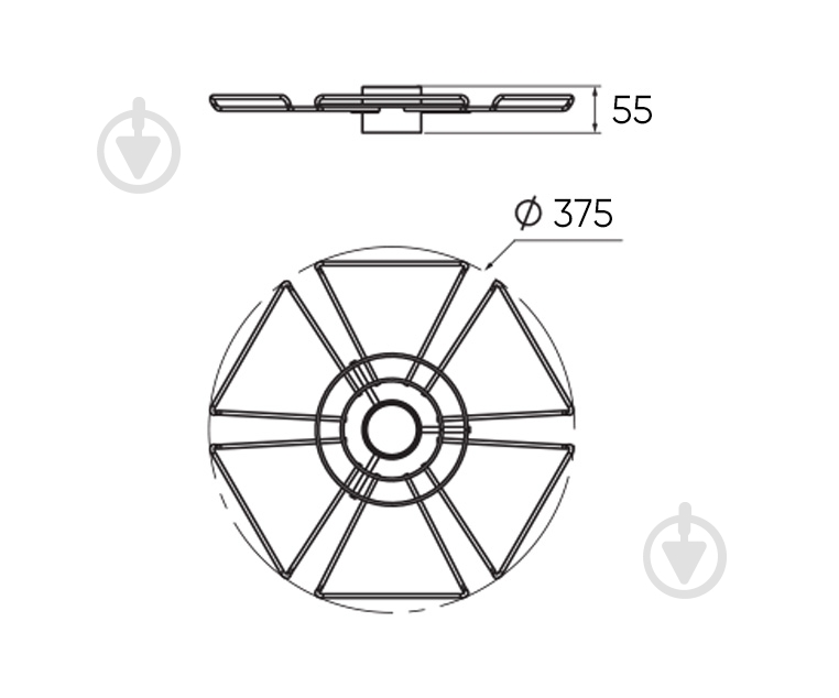 Полка для бокалов Lemax 360 мм ST360 хром - фото 2