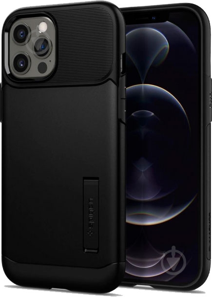 Чехол Spigen Slim Armor Black для Apple iPhone 12 Pro Max - фото 1