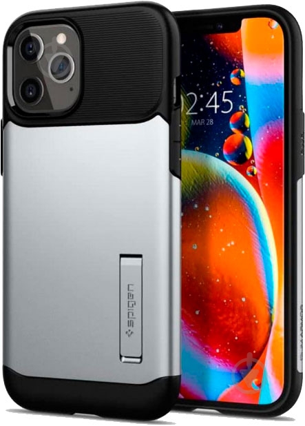 Чехол Spigen Slim Armor Satin Silver для Apple iPhone 12 Pro Max - фото 6