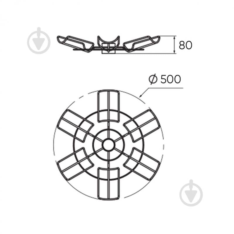 Полка для бутылок Lemax d500 мм бронза (ST490 BA) - фото 2