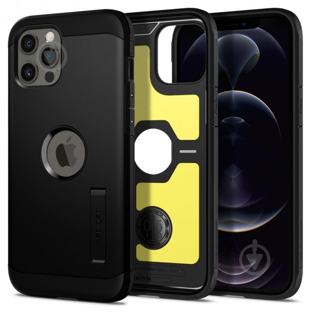 Чехол Spigen Tough Armor Black для Apple iPhone 12 Pro Max - фото 2