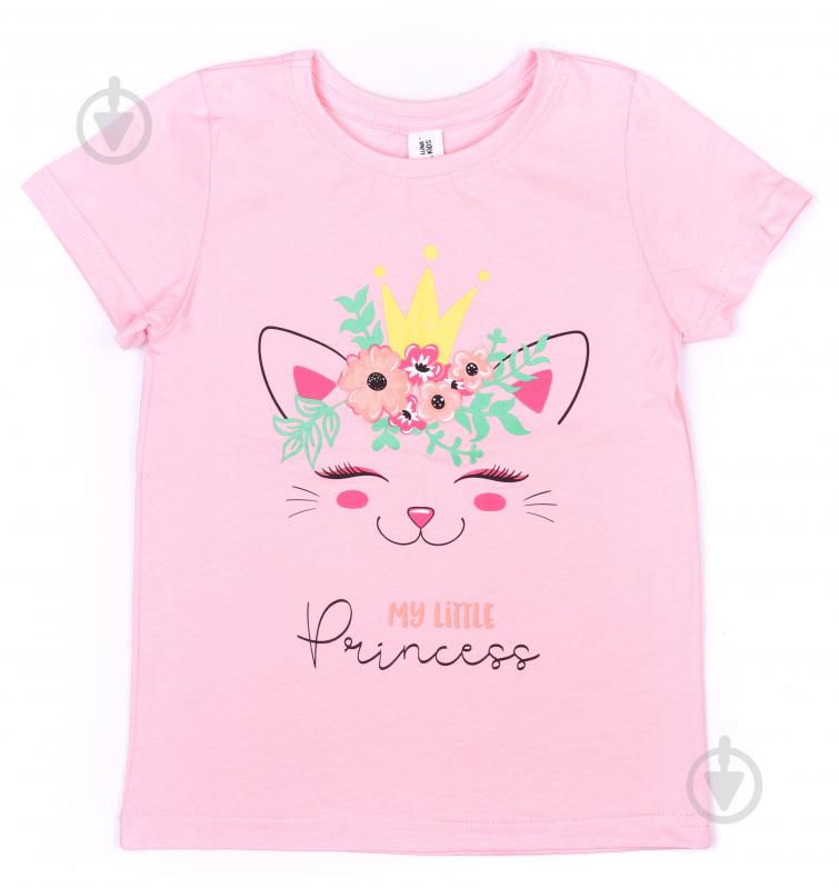 Футболка для дівчаток Luna Kids Princess р.98 рожевий - фото 1