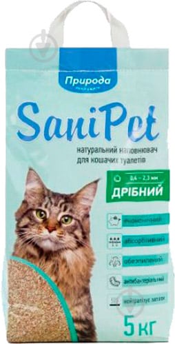 Наполнитель для кошачьего туалета Природа бентонитовый SANI PET мелкий 5кг - фото 1