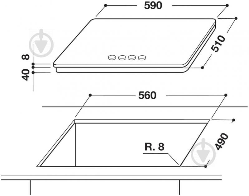 Варильна поверхня газова Whirlpool GOR 6416 NB - фото 3