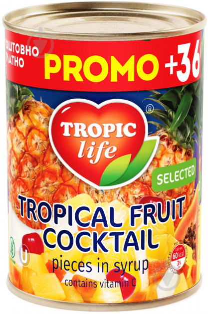 Коктейль Tropic Life Тропічний фруктовий у сиропі 425 мл 420 г - фото 3